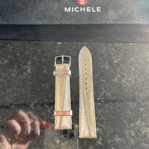 Michele gold & silver two tone 18mm watch band